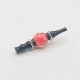 3.41 inches nector collector straw Smoking pipes thick glass filter tips tube Shining Bead mouthpieces