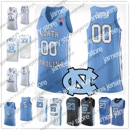 Баскетбол в колледже носит Custom North Carolina Tar Heels #0 Энтони Харрис 13 Иеремия Фрэнсис 15 Гаррисон Брукс 24 Кенни Уильямс III 21 Стерлинг Мэнли Джерси Джерси