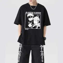 Treno masculino Jujutsu Kaisen Conjunto de camisetas casuais Setos de panor de raio de anime Sets Men Sportswear Swear Sweatpante de verão Tendência de moda