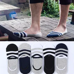 Men's Socks 10pcs 5pair Men Boat Man Casual Sock Slippers Fashion Meias Striped High-quality Autumn Spring Invisible Soft Cotton