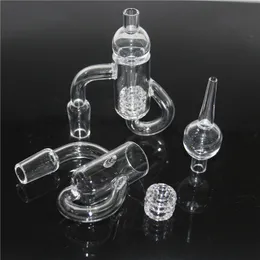 Terp de primeira linha do Terp Slurper Fumando Banger com parafuso de mármore de vidro e pérolas de rubi Conjunto de 10mm 14mm 90 pregos para bongos