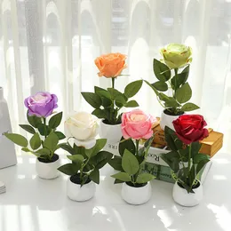Dekorative Blumen Simulation Rose Bonsai Gefälschte Blume Künstliche Kreative Dekoration Pflanze