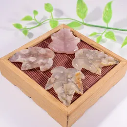 펜던트 목걸이 cherry blossom 쥬얼리 4pcs 목걸이 a Amethys Leaf Crystal Stone DIY 여성의 매력 제작에 대한 매력