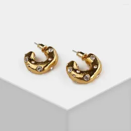 Stud Earrings Amorita Boutique Irregular Natural Number Texture