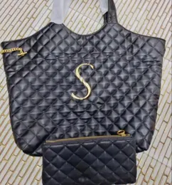 Borse per la spesa composite di lusso da donna moda Pelle smerigliata a sette griglie Ling borsa a tracolla in pelle di mucca plaid borsa a tracolla lunga borsa a tracolla