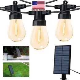 Luces de jardín solar cnsunway S14 33 pies luces de cuerda al aire libre impermeables Solars Alimentación USB con luz navideña