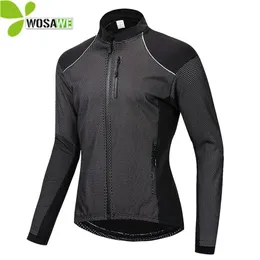 Wosawe Winter Thin Thermal Fleece Cycling Jacket Men Men Men MTB Bike Clothing Sportswear Waterbreaker Water Sports Sports Coat249z