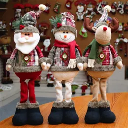 Рождественская игрушка поставляется 55 см Санта -Клаус Элк Снеговик кукла ораны Рождественские подвески дети Навидад Подарочная игрушка Счастливого Рождества Декор для дома 220905