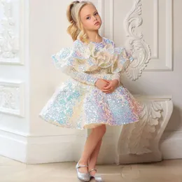 2022 Girls Girls Dresses Dresses Flower Girls Dresss for Wedding First Communione Abito da ballo per bambini