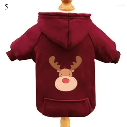 Köpek giyim Noel hoodies ceket elk fil baskı köpek kostümü kırmızı mavi chihuahua köpekler sweatshirt küçük evcil kıyafet