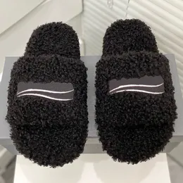 FURRY SLIDE SANDAL official website with the same style Furry sandals black fake shearling white sports embroidery popular classic fashion home outdoor mules