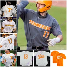 College Wears College Beyzbol Beyzbol Koleji Giyiyor 2021 NCAA Koleji Tennessee Gönüllüler Beyzbol Forması Nick Senzel Beck Blade Tidwell