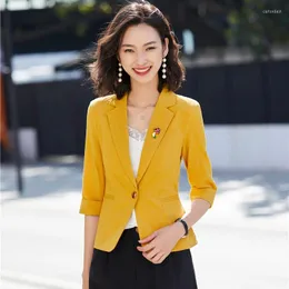 Kadın Suit Moda Kadınlar Blazers ve Ceketler Yarı Beove Office Bayanlar İş Giyim Üniformaları Giysileri İnce Zarif Ol