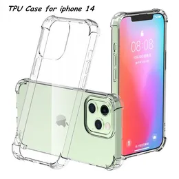 2022 Zachte TPU Transparant Clear Cell Phone Cases Protecter Siliconen schokbestendige achteromslag voor iPhone 14 13 12 Mini 11 Pro X XS Max XR 7 8 6 Plus Case