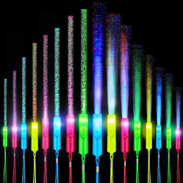 Inne świąteczne zapasy imprezy Glow Fibre Wands Stigy LED LED ACRYLIC BUBBLE UP Wand in the Dark Optic z 3 migającymi pakowaniem 2010 amuzi