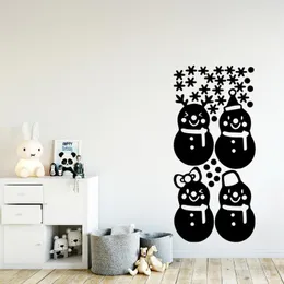 Wandaufkleber, romantischer Schneemann, selbstklebende Tapete für Kinderzimmer, Heimdekoration, Wandbild, Poster