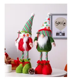Poteau télescopique à grand pied de noël, chapeau haut-de-forme, poupée Rudolph, décoration sans visage