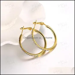 Hoop Huggie Luxury Designer Jewelry Серьги для обруча женщин Микроциркон розовый золото/сереро/золотые набор 490 Q2 Drop Delivery 2021 Yydhhome Dhdlo