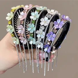 Mujeres elegantes borlas de diamantes de imitación cola de caballo pinzas para el cabello señora dulce pinzas para el cabello diadema accesorios para el cabello de moda