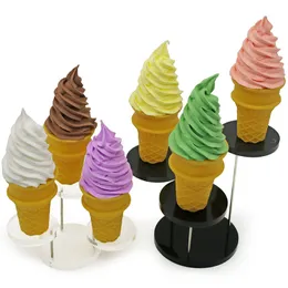 Dekoratif Nesneler Figürinler Simülasyon Dondurma Sahte Cupcake Koni Modeli Yaşam benzeri dondurma Pogery Props Gıda Modeli 220906