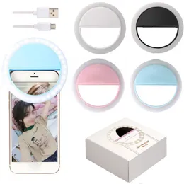 Telefon LED Selfie Ring Light Flaş lambası Şarj Edilebilir RK12 Evrensel Dolgu Işık Kamera Fotoğraf Aksesuarları Canlı Akış RK 12