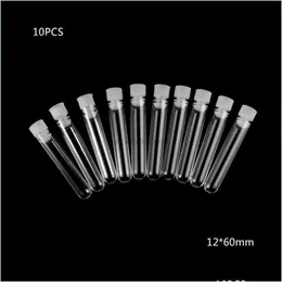 Lab Supplies Lab Supplies 10Pcs Clear Plastic Test Tube With Cap 12X60Mm U-Shaped Bottom Long Supplieslab Drop Delivery 2021 Office S Dhazd