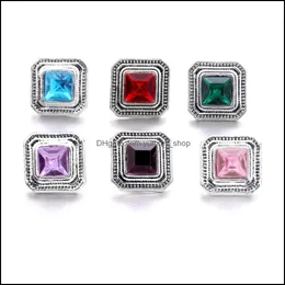 Other Fashion Rhinestone Snap Button Jewelry Components 12Mm Metal Snaps Buttons Fit Earrings Bracelet Bangle Noosa Tz00 Dhseller2010 Dhftr