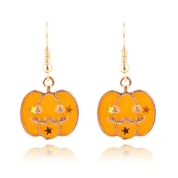 20pair Cute Pumpkin charms Big Statement Hoop Earrings Girl Trendy Gold Color Huggies Earrings Wholesale Jewelry Accessories Party Gift