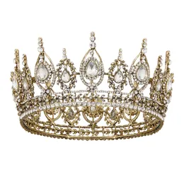 Opaski na głowę królewska korona ślubna Tiara dla panny młodej rhinestone i korony kobiety kostiumowe narodziny cosplay pa bdesybag amlpl