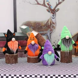 Articoli per feste Decorazioni per gnomi di Halloween Zucca Gatto Pipistrello Peluche Elfo Bambola Nisse Halloween Decorazioni per la casa e l'ufficio