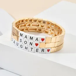 Charm Bracelets ZMZY Gold Color Pulseira Mama Girl Boy Family Bracelet Metal Stone & Bangles For Women Jewelry Femme Love Berloque