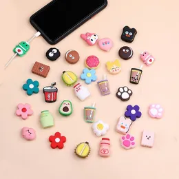 Universal 40styles Cable Bite animal Protector 3D Cartoon Food Fruits cable bites Accessory toys gifts for iPhone micro type-c USB smartphone Charger Cord Newest
