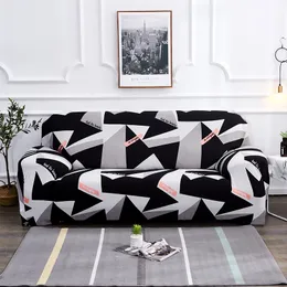 Stol täcker svart vit grå 1 2 3 4 -sits soffa täckt tätt wrap all inclusive sektion elastisk säte soffa täcker soffa täckande slipcovers 220906