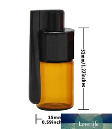 1Pcs Portable Glass Bottle Snuff Snorter Acrylic Pill Case Random Color 36mm/51mm