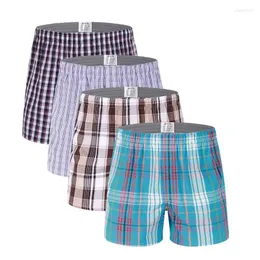 Mutande 4 pz/lotto di Alta Qualità Sexy Biancheria Intima del Mens Boxer di Cotone Calzoncillos Hombre Cueca Boxer Da Uomo Shorts Tronchi Maschili 2022 di Marca