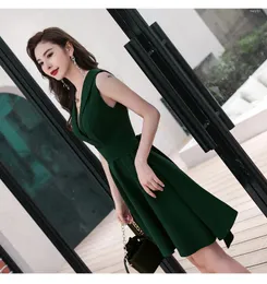 Etnik Giyim Koyu Yeşil Kolsuz V Yastık Seksi Parti-Dress Kadınlar Uzun Akşam Çubuğu Ziyafet Resmi Zarif Noble Güzel Prom-Dress
