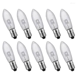 10pcs/pacote e10 lâmpadas de lâmpadas de substituição de vela LED para correntes 10V-55V AC Banheiro cozinha lâmpadas de lâmpadas de lâmpadas da lâmpada