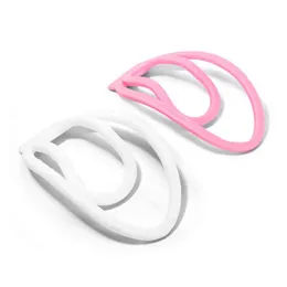 Nxy Chastity Devices Novità Pink Panty Sissy Dispositivo maschile Resina leggera Trainingsclip Cock Cage Ring Giocattoli del sesso per uomini adulti 220829