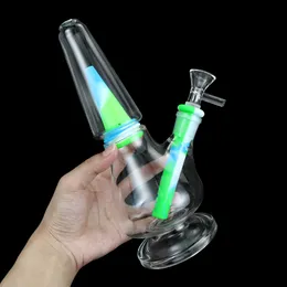 Accessori per fumatori colorati Pipa ad arco piatto in vetro bong pipe ad acqua