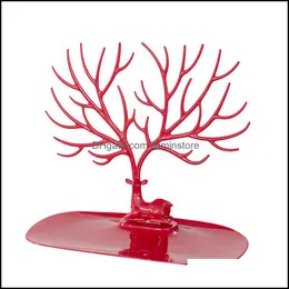 Jewelry Stand Deer Antlers Jewelry Holder Tree Tower Stand For Earrings Bracelets Anklet Rings Necklace Acrylic Pvc Organizer Display Dhewr