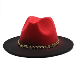 Stingy Brim Hats Felt fedora hattar för kvinnor män jazz panama hatt herrar kvinnor fedoras bk kvinna man bred brim cap kvinnlig hane till bdehome dhha7
