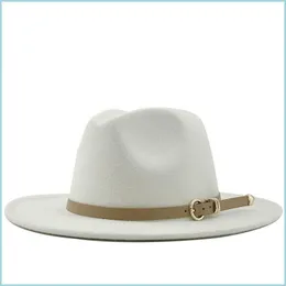 Cappelli a tesa larga Cappello da donna da uomo per donna Uomo Fedora Donna Uomo Fedora Moda Cappelli in feltro Donna Uomo Panama Cap Jazz Top C Carshop2006 Dhyby