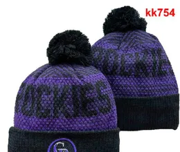 Colorado Beanie Cr North American Baseball Team Side Patch Winter Wool Sport Knit Hat Skull Caps