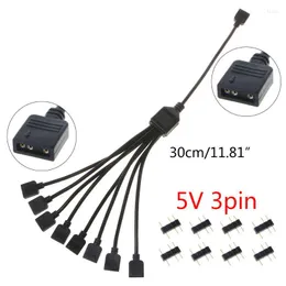 Cabos de computador 5v 3pin Interface Extensão Cabo RGB Splitter Splitter para a-Sus MSI Motherboard Aura Sync Hub