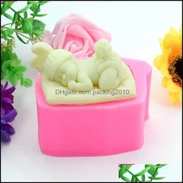 قوالب الخبز لطيف Slee Slee Baby Handmade Soap Mod Sile Diy Cake Mould Mould Mods for Home Kitchen Date 12 3lya E1 Drop Delivery 2021 DHMJW