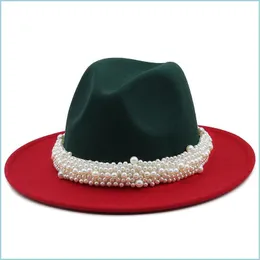 ケチなブリム帽子パールフェドラ帽子fedoras bkレディースフェルト帽子hats女性パナマキャップ女性ジャズトップキャップ春秋カーショップ2006 dhu6c