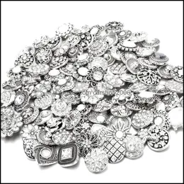 Andra grossist 18mm snap -knapp smycken komponenter färg strass blomma metall snaps knappar passar diy armband halsband dhseller2010 dhqc5