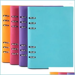 Notepads Notepads Loose-Leaf Creative Stationery A5 Notebook Soft Leather Customization Removable Binder Office Supplies Diarynotepad Dhing