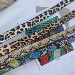 Kemer Patlama Nokta Kadın Çok Yönlü Dekoratif Kot Kemer Moda Meydanı Kare Leopar Çizgili Yılan Deseni İnce