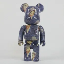 Bearbrick figures Toy van gogh autoportret budowy blok budynku niedźwiedź lalka brutalna niedźwiedź ozdoby rodzinne dekoracja